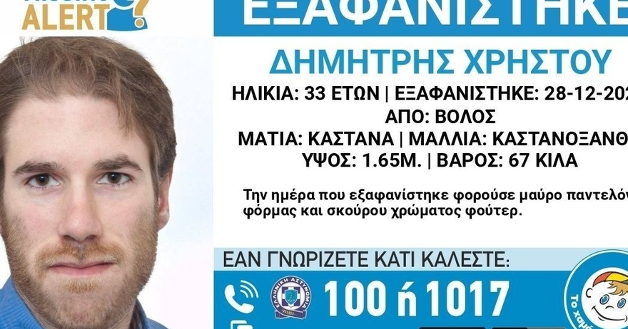 Τραγωδία στη Βόλο: Βρέθηκε νεκρός ο Δημήτρης Χρήστου